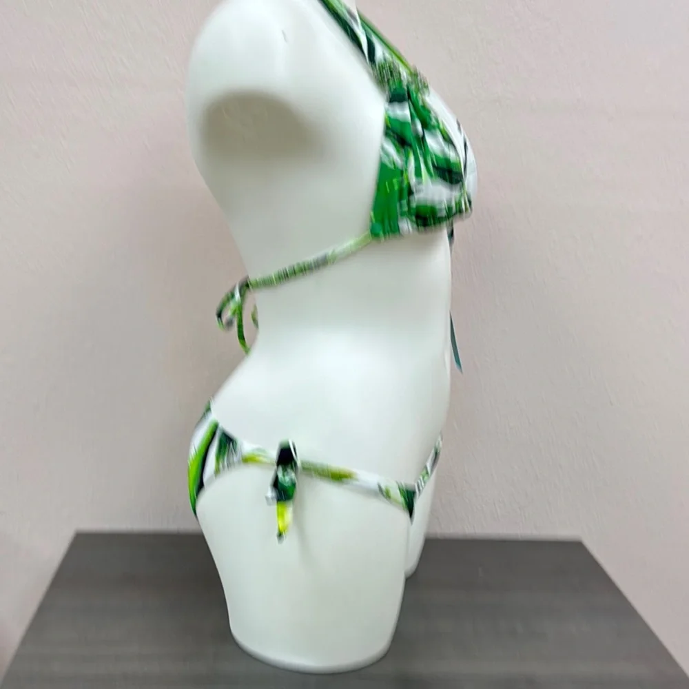 Tropical Leaf Print Bikini Set - Picture 6 of 8